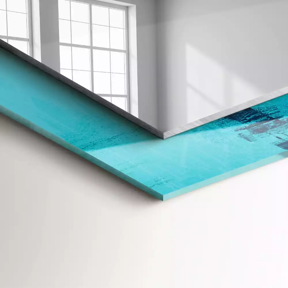 Decorațiuni perete cu oglindă Artă albastră abstractă