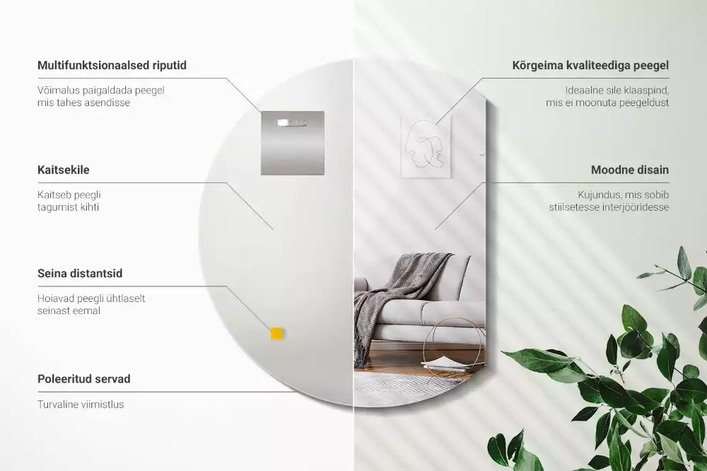 Oglindă cu cerc trunchiat adaos original