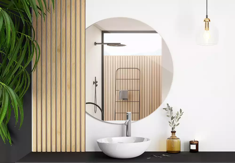 Oglindă cu cerc trunchiat adaos original