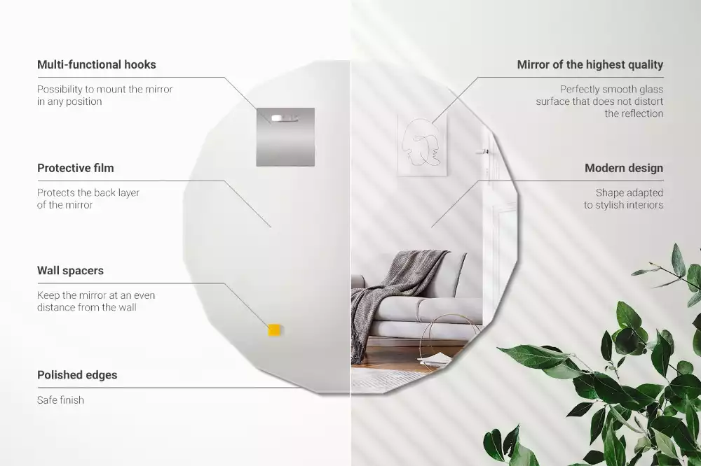 Oglindă poligonală design original