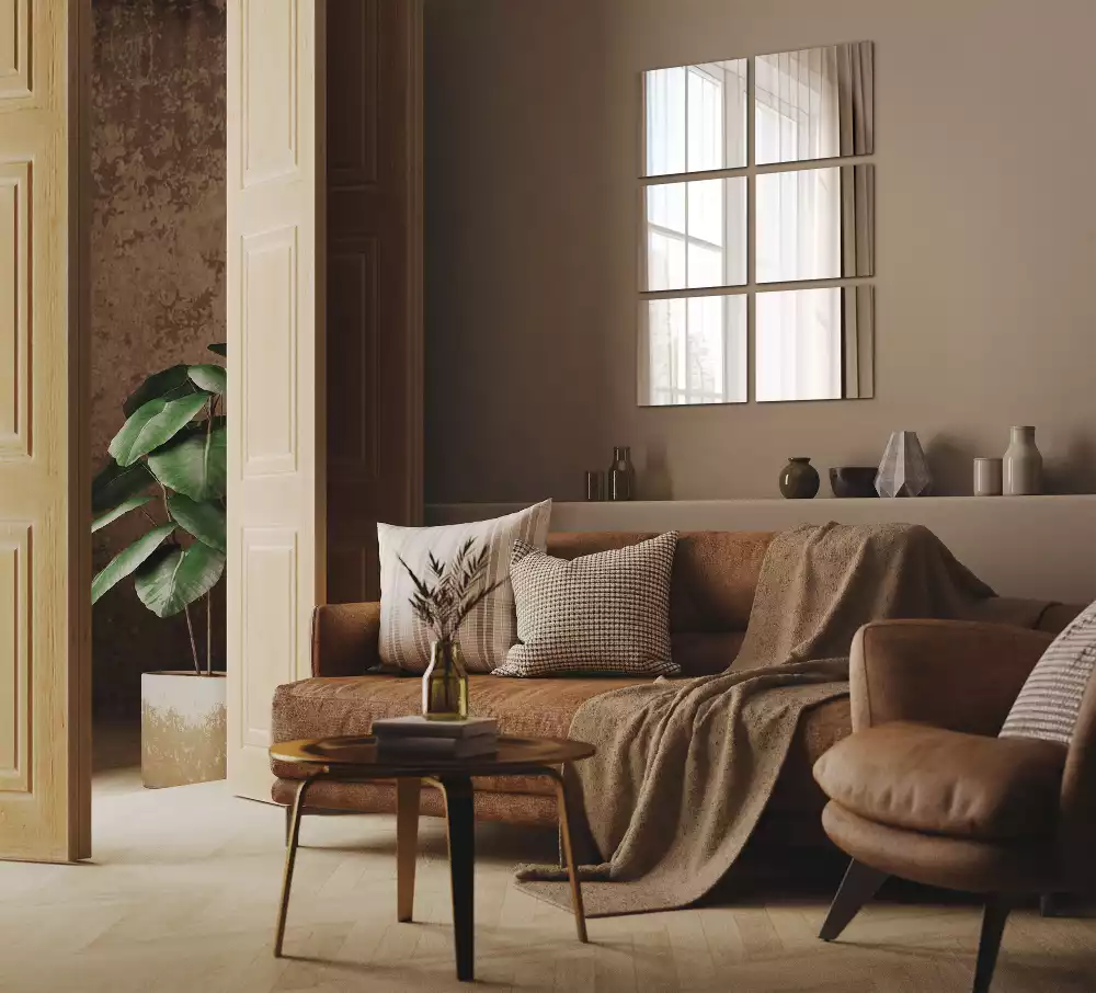 Faianta oglindă decorativă pătrate