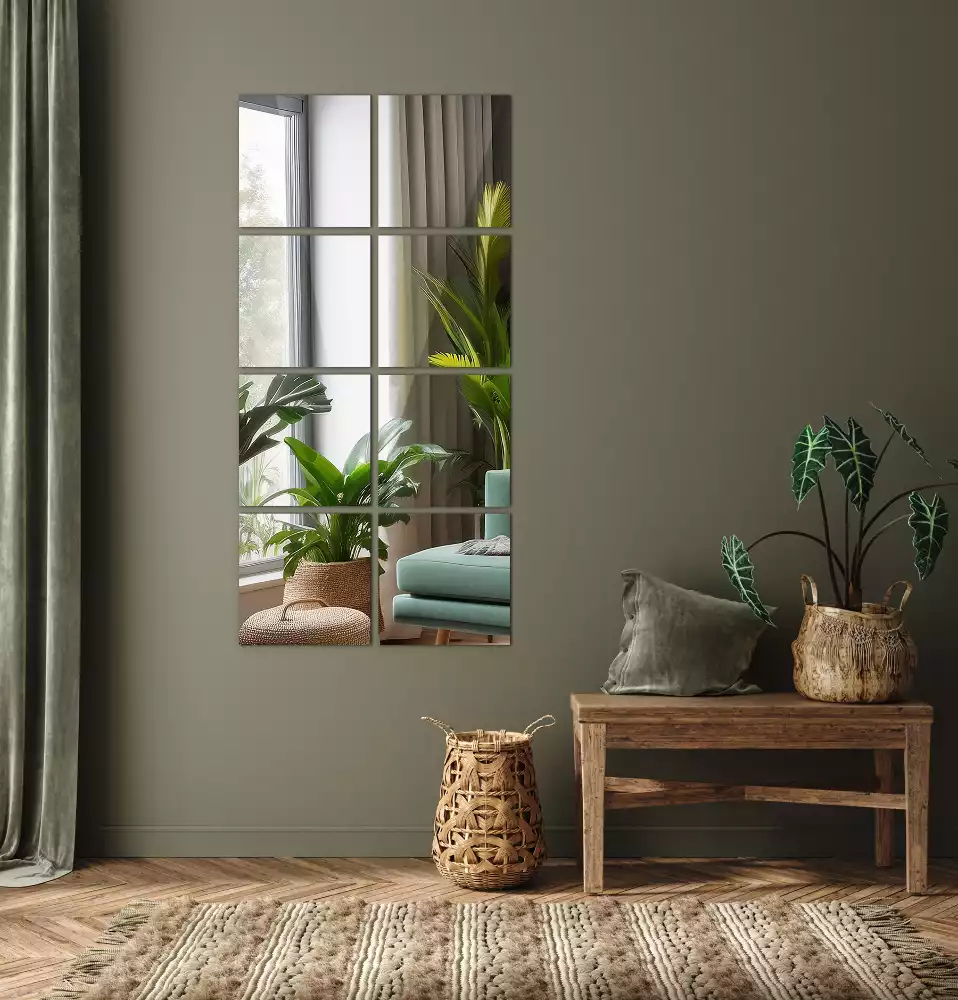 Faianta oglindă decorativă pătrate