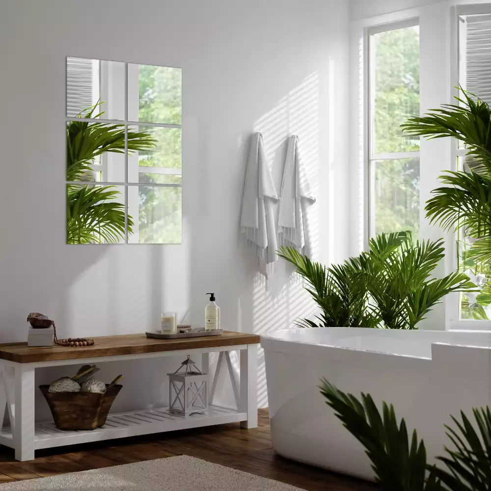 Faianta oglindă decorativă pătrate