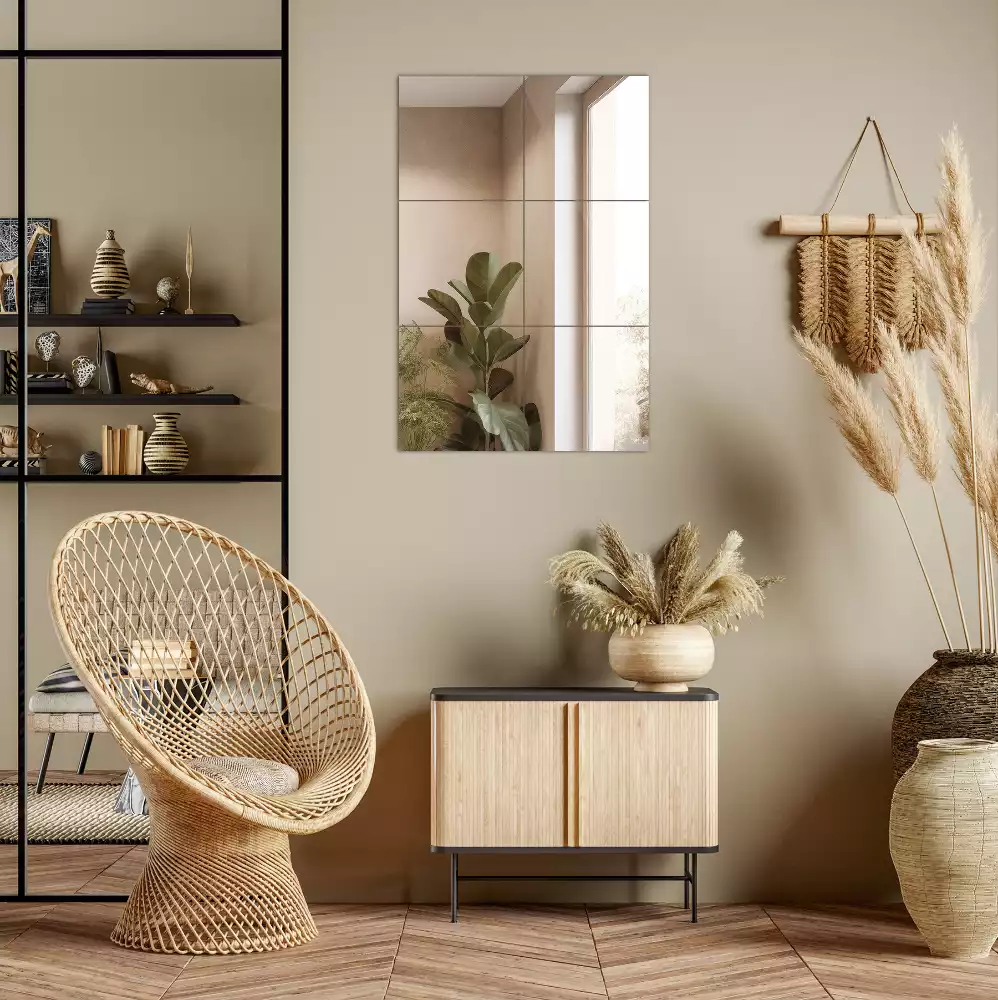 Faianta oglindă decorativă pătrate