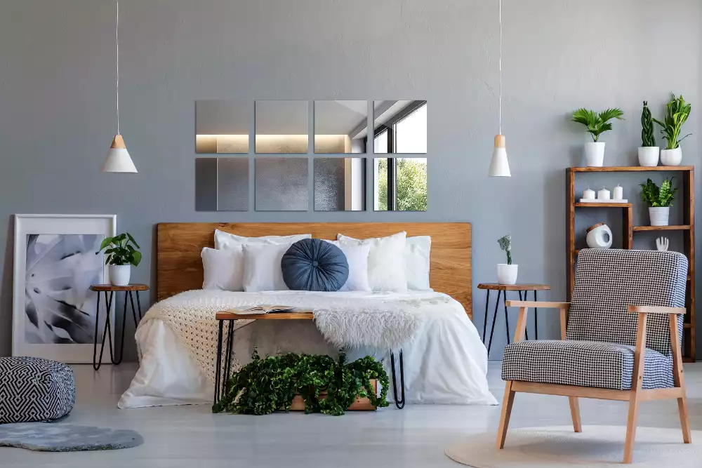 Faianta oglindă decorativă pătrate