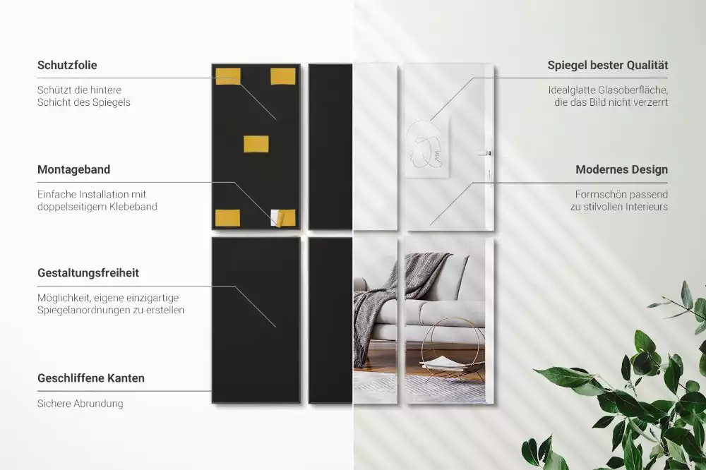 Plăci de oglindă autoadeziv