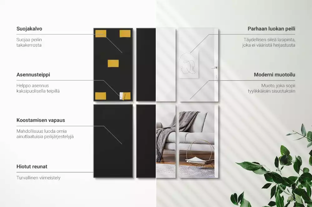 Plăci de oglindă autoadeziv