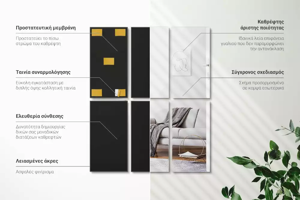 Plăci de oglindă autoadeziv