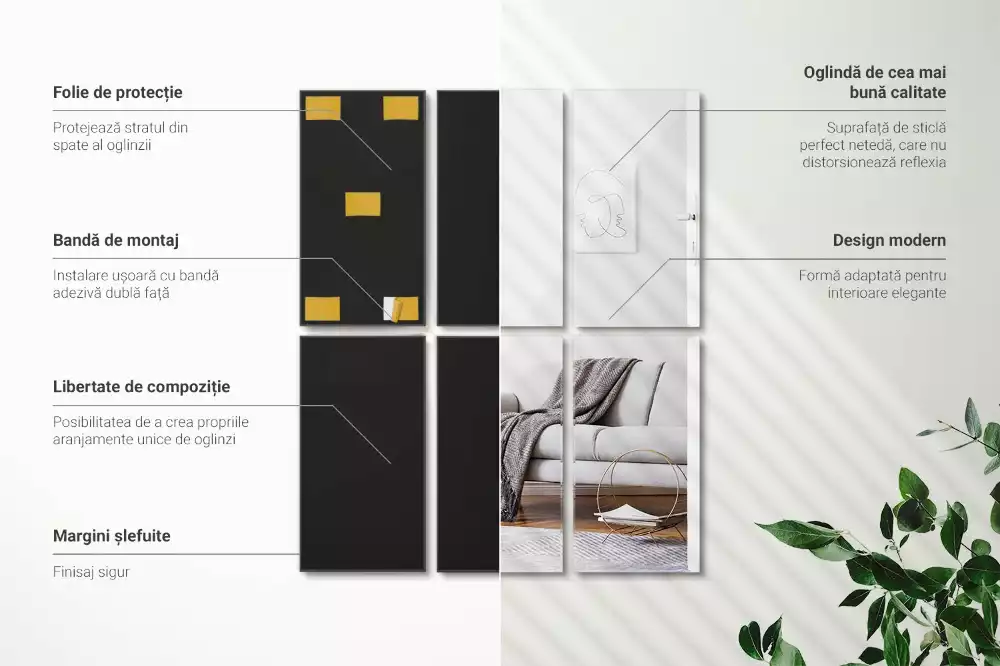 Plăci de oglindă autoadeziv