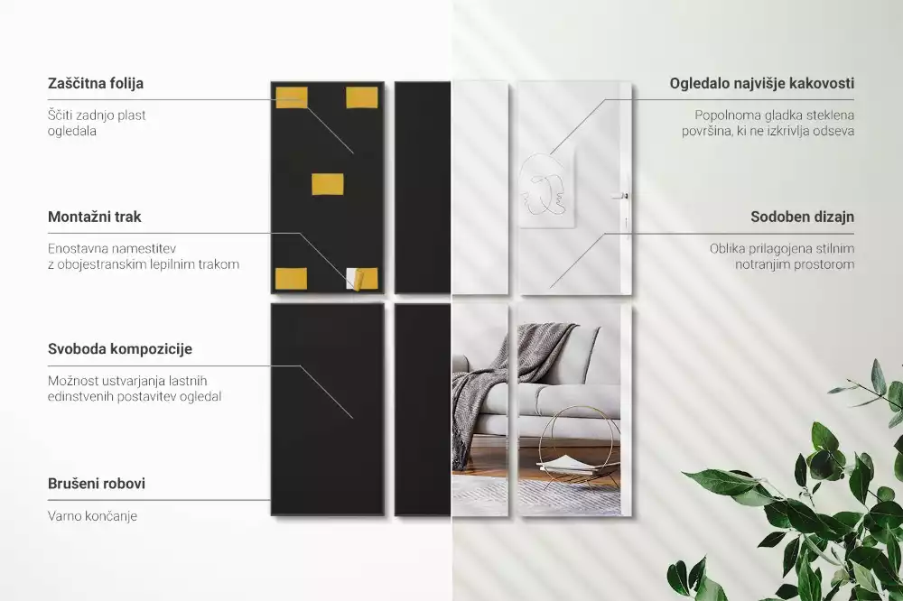 Plăci de oglindă autoadeziv